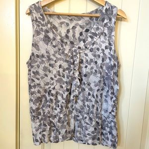 Halogen dressy tank top with gathered waist